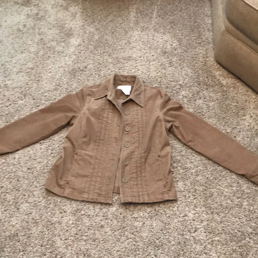 Jones New York corduroy khaki jacket sz s